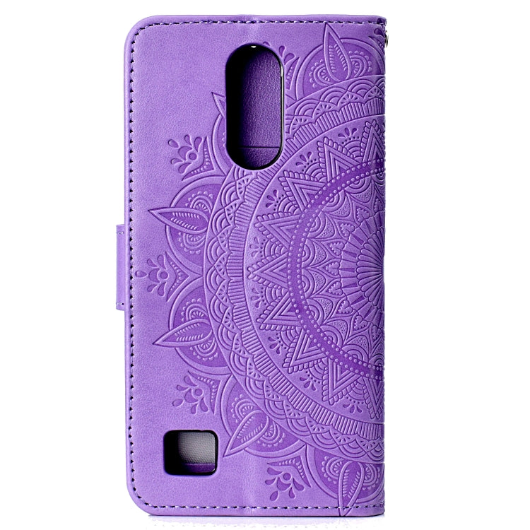 For LG K10 (2017) (EU / US Version)  Totem Flower Embossed Horizontal Flip TPU + PU Leather Case with Holder & Card Slots & Wallet