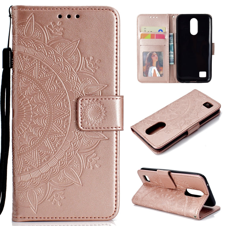 For LG K10 (2017) (EU / US Version)  Totem Flower Embossed Horizontal Flip TPU + PU Leather Case with Holder & Card Slots & Wallet