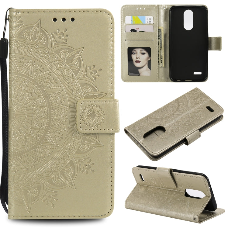 For LG K10 (2018) Totem Flower Embossed Horizontal Flip TPU + PU Leather Case with Holder & Card Slots & Wallet