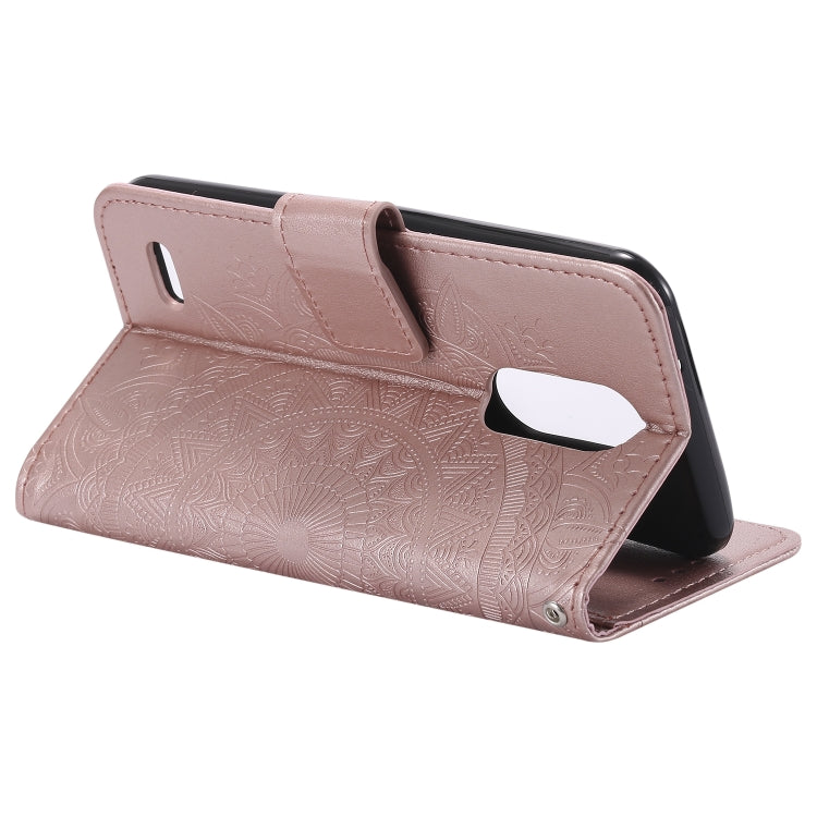 For LG K10 (2018) Totem Flower Embossed Horizontal Flip TPU + PU Leather Case with Holder & Card Slots & Wallet