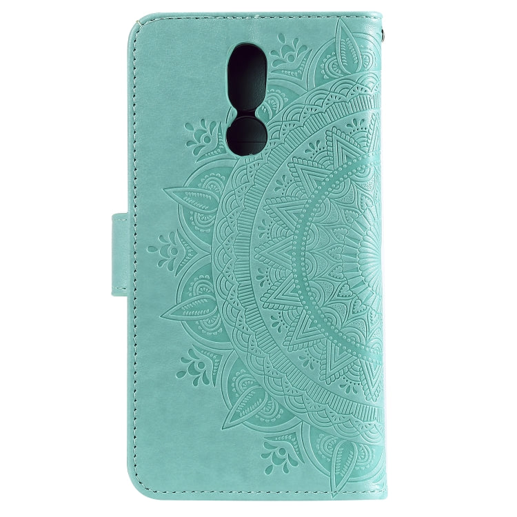 For LG K40 Totem Flower Embossed Horizontal Flip TPU + PU Leather Case with Holder & Card Slots & Wallet