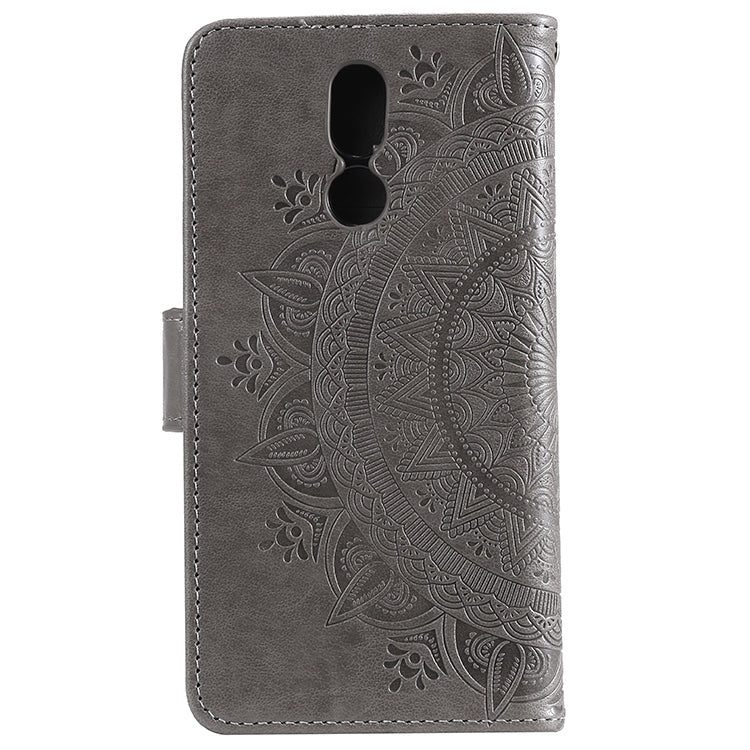 For LG K40 Totem Flower Embossed Horizontal Flip TPU + PU Leather Case with Holder & Card Slots & Wallet