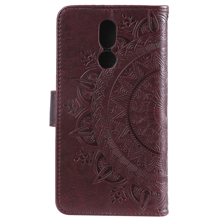 For LG K40 Totem Flower Embossed Horizontal Flip TPU + PU Leather Case with Holder & Card Slots & Wallet