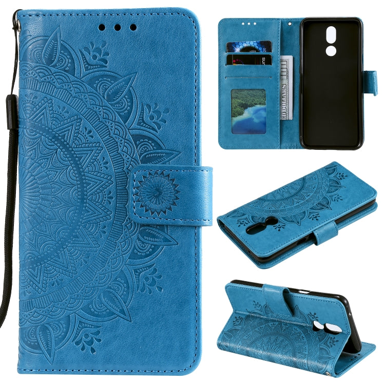 For LG K40 Totem Flower Embossed Horizontal Flip TPU + PU Leather Case with Holder & Card Slots & Wallet