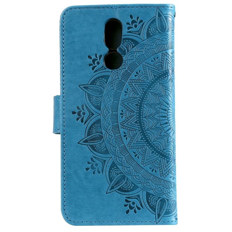 For LG K40 Totem Flower Embossed Horizontal Flip TPU + PU Leather Case with Holder & Card Slots & Wallet