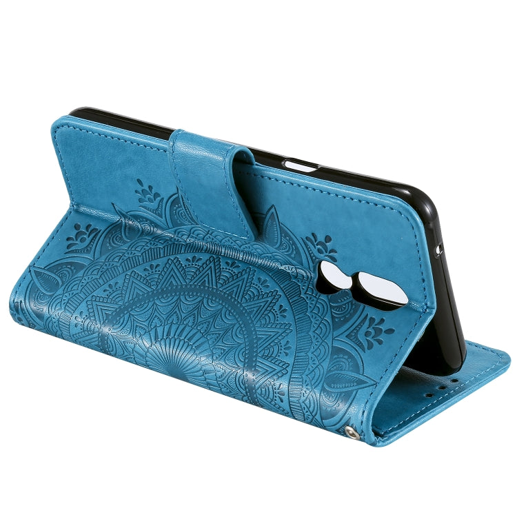 For LG K40 Totem Flower Embossed Horizontal Flip TPU + PU Leather Case with Holder & Card Slots & Wallet