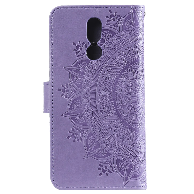 For LG K40 Totem Flower Embossed Horizontal Flip TPU + PU Leather Case with Holder & Card Slots & Wallet