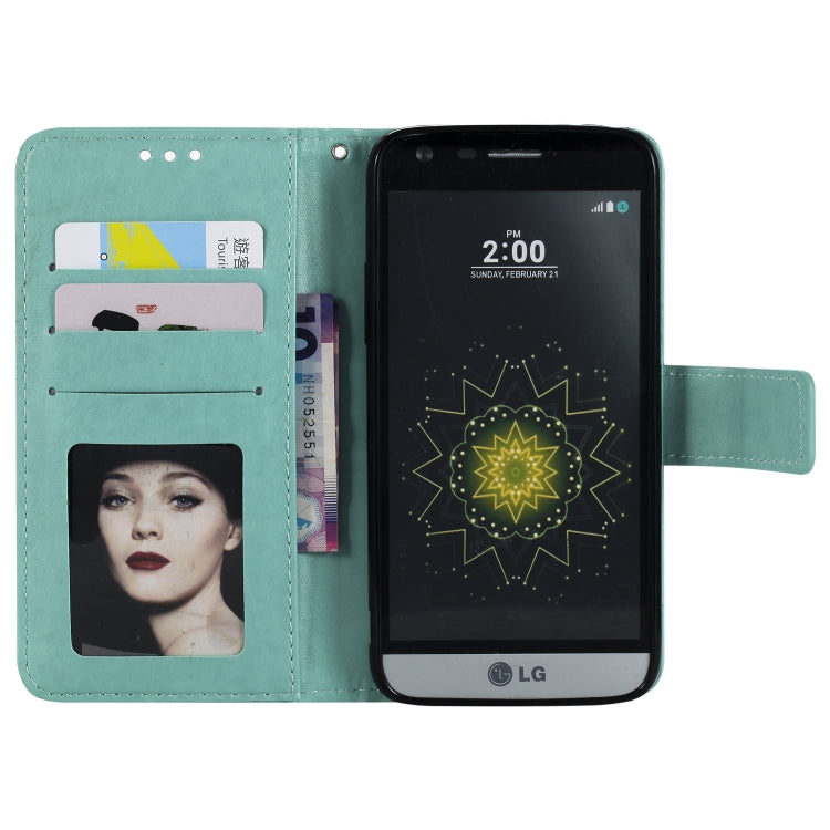 For LG K50 / Q60 Totem Flower Embossed Horizontal Flip TPU + PU Leather Case with Holder & Card Slots & Wallet