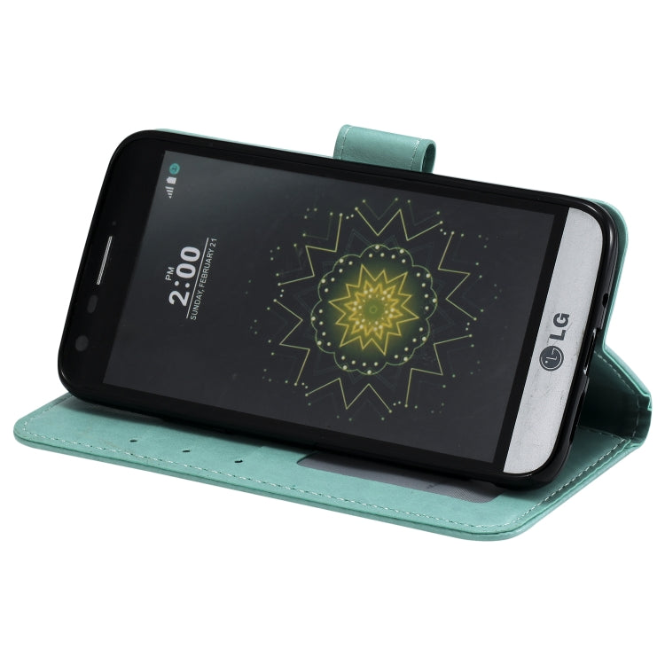 For LG K50 / Q60 Totem Flower Embossed Horizontal Flip TPU + PU Leather Case with Holder & Card Slots & Wallet