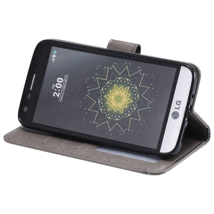 For LG K50 / Q60 Totem Flower Embossed Horizontal Flip TPU + PU Leather Case with Holder & Card Slots & Wallet