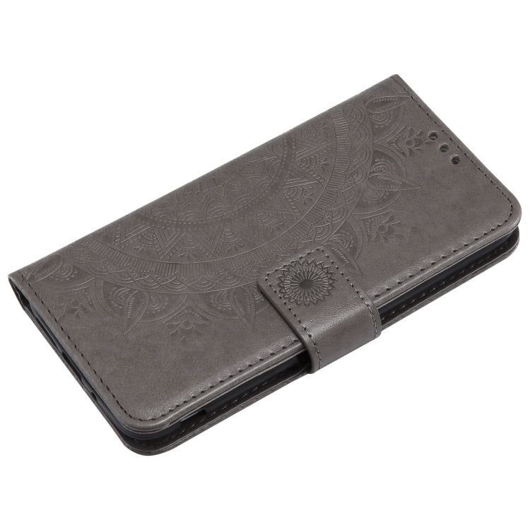 For LG K50 / Q60 Totem Flower Embossed Horizontal Flip TPU + PU Leather Case with Holder & Card Slots & Wallet