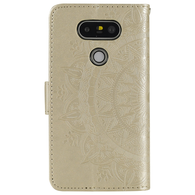 For LG K50 / Q60 Totem Flower Embossed Horizontal Flip TPU + PU Leather Case with Holder & Card Slots & Wallet