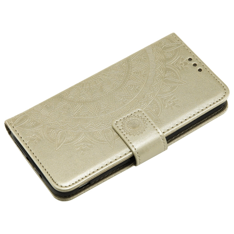 For LG K50 / Q60 Totem Flower Embossed Horizontal Flip TPU + PU Leather Case with Holder & Card Slots & Wallet