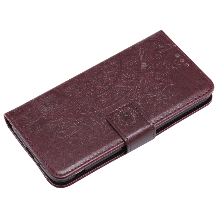 For LG K50 / Q60 Totem Flower Embossed Horizontal Flip TPU + PU Leather Case with Holder & Card Slots & Wallet