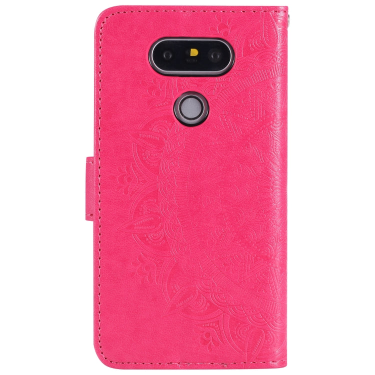 For LG K50 / Q60 Totem Flower Embossed Horizontal Flip TPU + PU Leather Case with Holder & Card Slots & Wallet