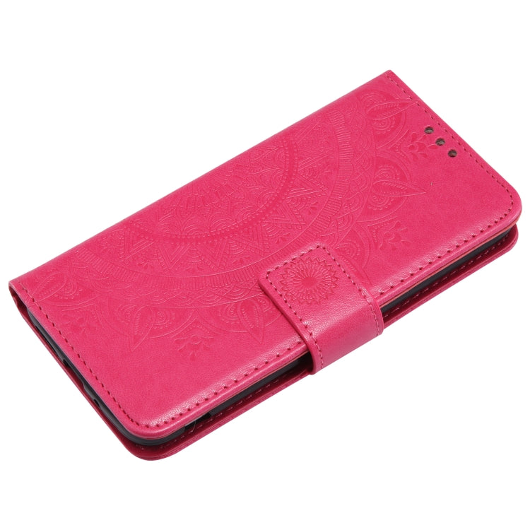 For LG K50 / Q60 Totem Flower Embossed Horizontal Flip TPU + PU Leather Case with Holder & Card Slots & Wallet