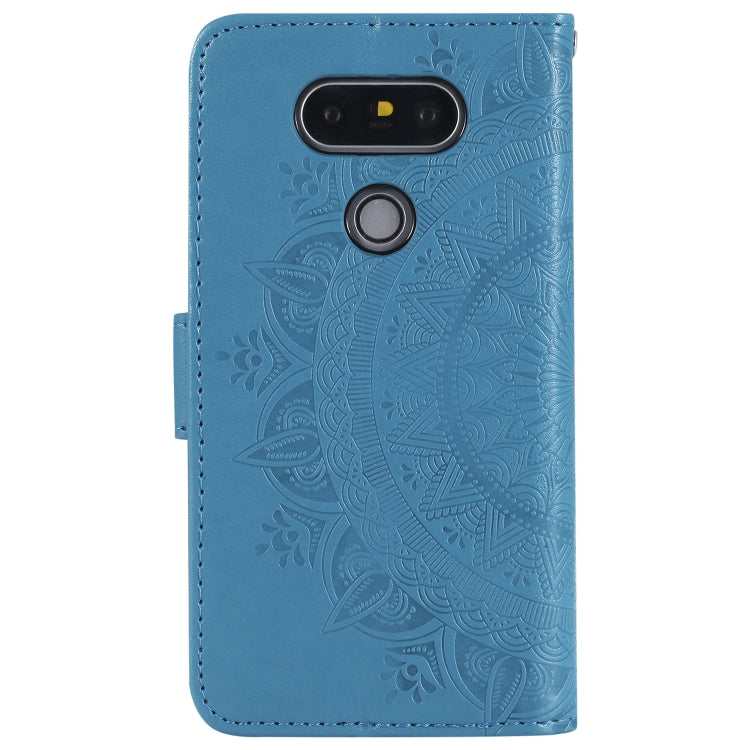For LG K50 / Q60 Totem Flower Embossed Horizontal Flip TPU + PU Leather Case with Holder & Card Slots & Wallet