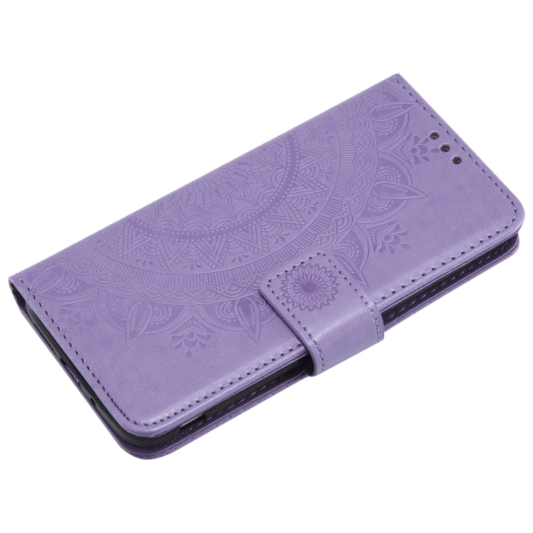 For LG K50 / Q60 Totem Flower Embossed Horizontal Flip TPU + PU Leather Case with Holder & Card Slots & Wallet