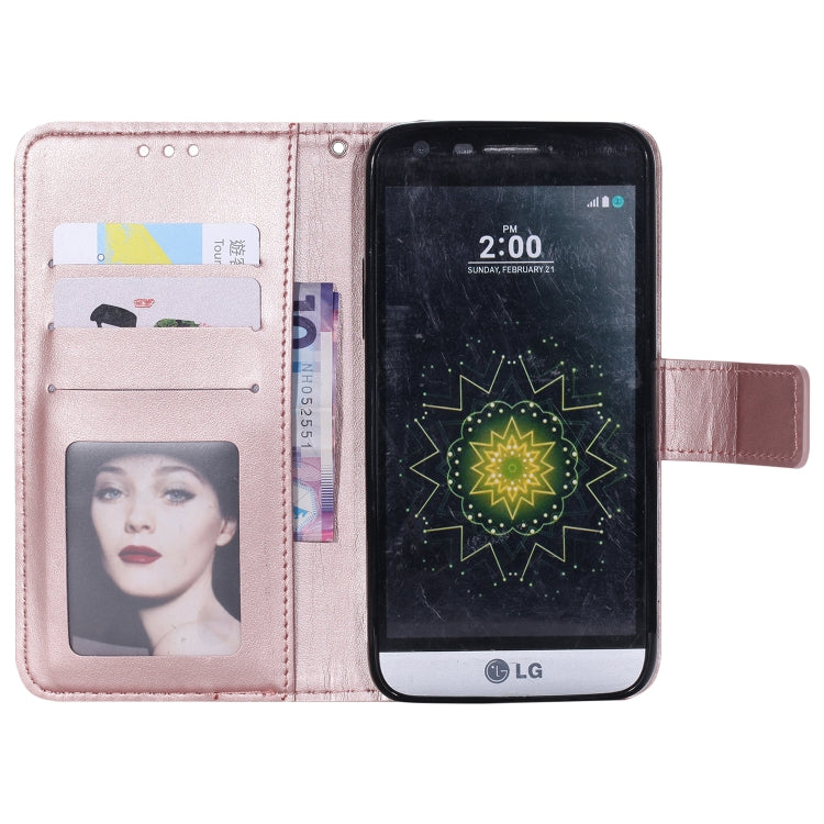 For LG K50 / Q60 Totem Flower Embossed Horizontal Flip TPU + PU Leather Case with Holder & Card Slots & Wallet