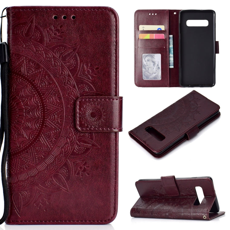 For V60 ThinQ 5G Totem Flower Embossed Horizontal Flip TPU + PU Leather Case with Holder & Card Slots & Wallet