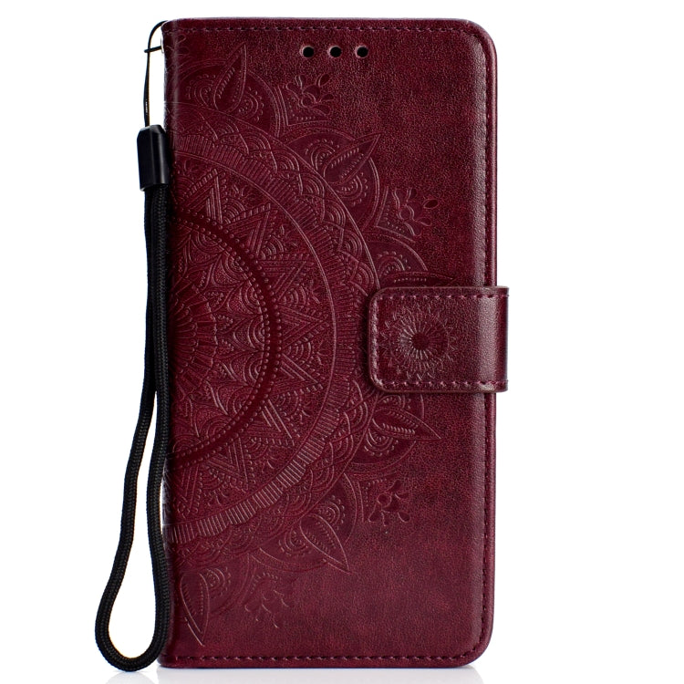 For V60 ThinQ 5G Totem Flower Embossed Horizontal Flip TPU + PU Leather Case with Holder & Card Slots & Wallet