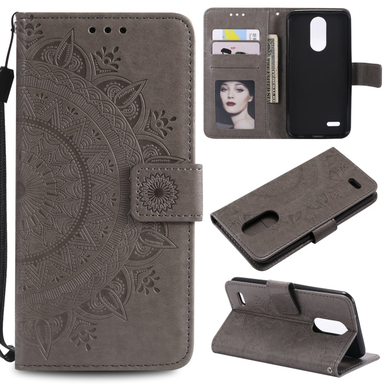 For LG X210 Totem Flower Embossed Horizontal Flip TPU + PU Leather Case with Holder & Card Slots & Wallet