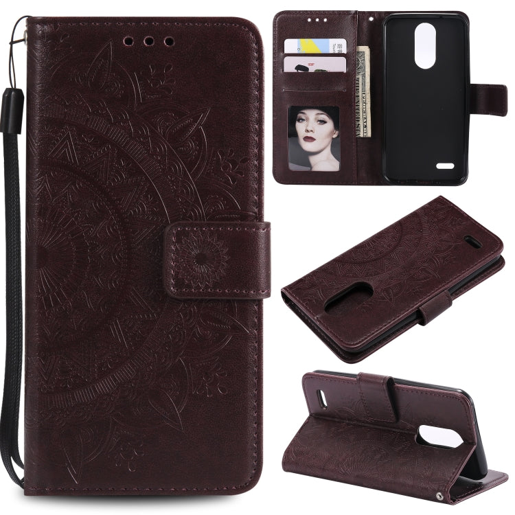 For LG X210 Totem Flower Embossed Horizontal Flip TPU + PU Leather Case with Holder & Card Slots & Wallet