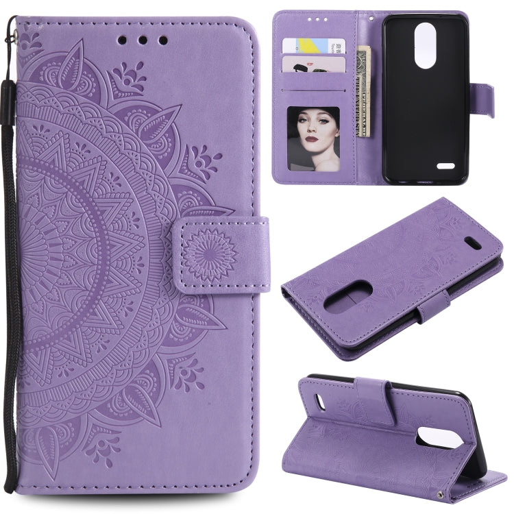For LG X210 Totem Flower Embossed Horizontal Flip TPU + PU Leather Case with Holder & Card Slots & Wallet