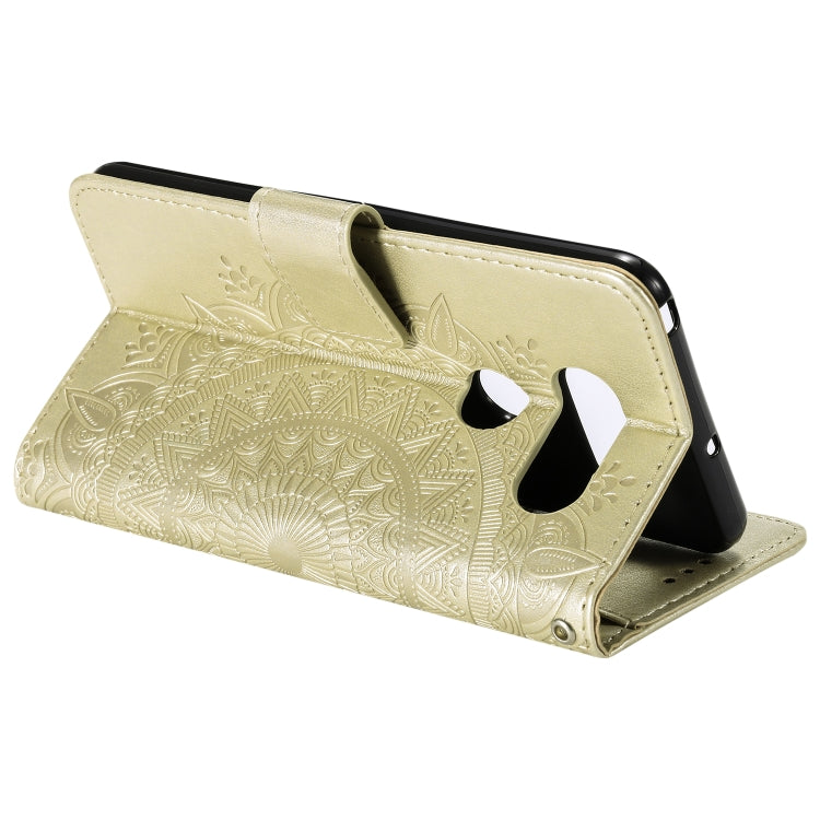 For LG V30 Totem Flower Embossed Horizontal Flip TPU + PU Leather Case with Holder & Card Slots & Wallet