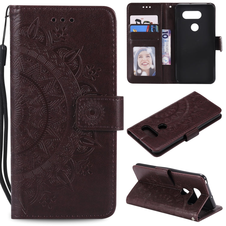 For LG V30 Totem Flower Embossed Horizontal Flip TPU + PU Leather Case with Holder & Card Slots & Wallet