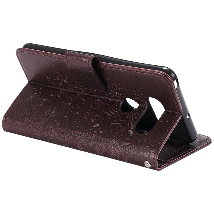 For LG V30 Totem Flower Embossed Horizontal Flip TPU + PU Leather Case with Holder & Card Slots & Wallet