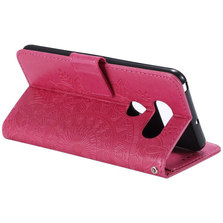 For LG V30 Totem Flower Embossed Horizontal Flip TPU + PU Leather Case with Holder & Card Slots & Wallet