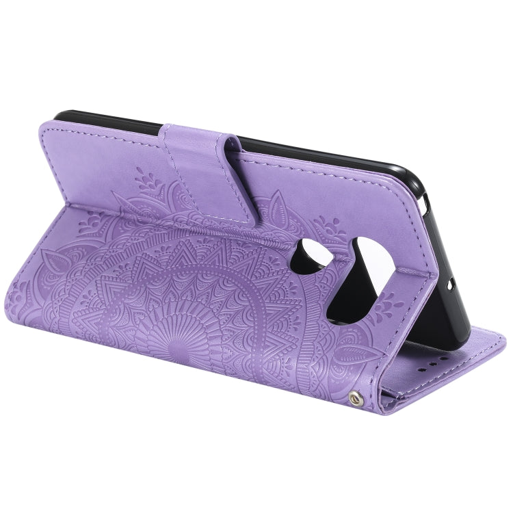 For LG V30 Totem Flower Embossed Horizontal Flip TPU + PU Leather Case with Holder & Card Slots & Wallet