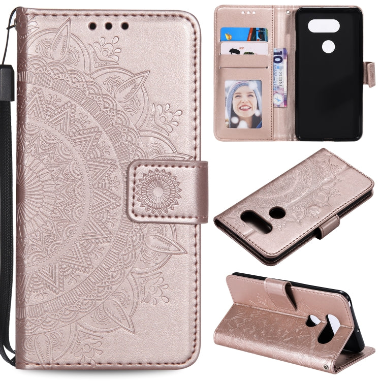 For LG V30 Totem Flower Embossed Horizontal Flip TPU + PU Leather Case with Holder & Card Slots & Wallet