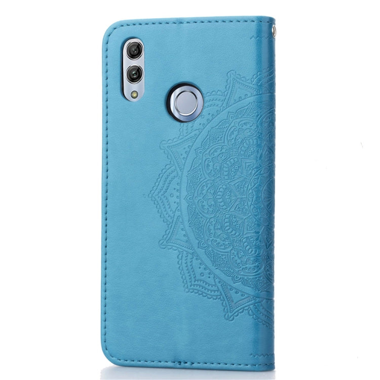 For Huawei Honor 10 Lite Halfway Mandala Embossing Pattern Horizontal Flip Leather Case with Holder & Card Slots & Wallet & Lanyard