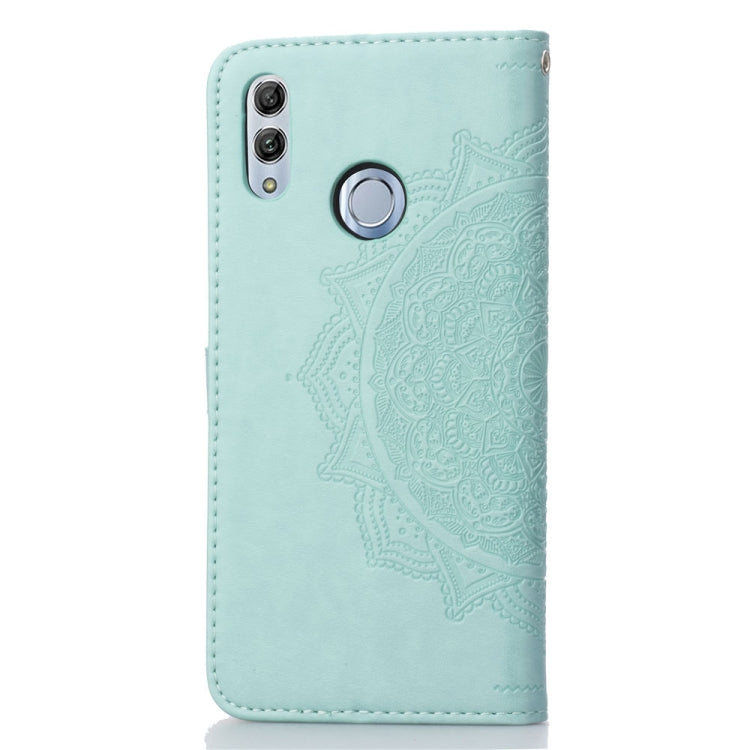 For Huawei Honor 10 Lite Halfway Mandala Embossing Pattern Horizontal Flip Leather Case with Holder & Card Slots & Wallet & Lanyard