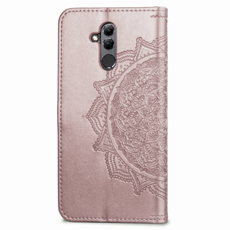 For Huawei Mate 20 Lite Halfway Mandala Embossing Pattern Horizontal Flip Leather Case with Holder & Card Slots & Wallet & Lanyard