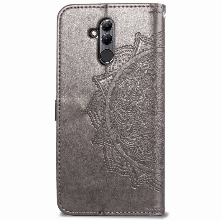 For Huawei Mate 20 Lite Halfway Mandala Embossing Pattern Horizontal Flip Leather Case with Holder & Card Slots & Wallet & Lanyard