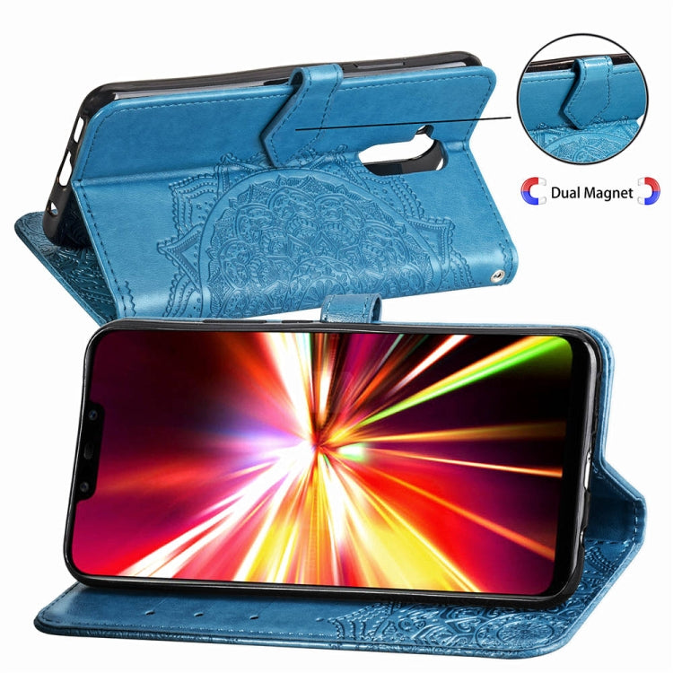 For Huawei Mate 20 Lite Halfway Mandala Embossing Pattern Horizontal Flip Leather Case with Holder & Card Slots & Wallet & Lanyard