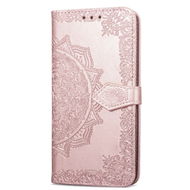 For Huawei Mate 20 Pro Halfway Mandala Embossing Pattern Horizontal Flip Leather Case with Holder & Card Slots & Wallet & Lanyard
