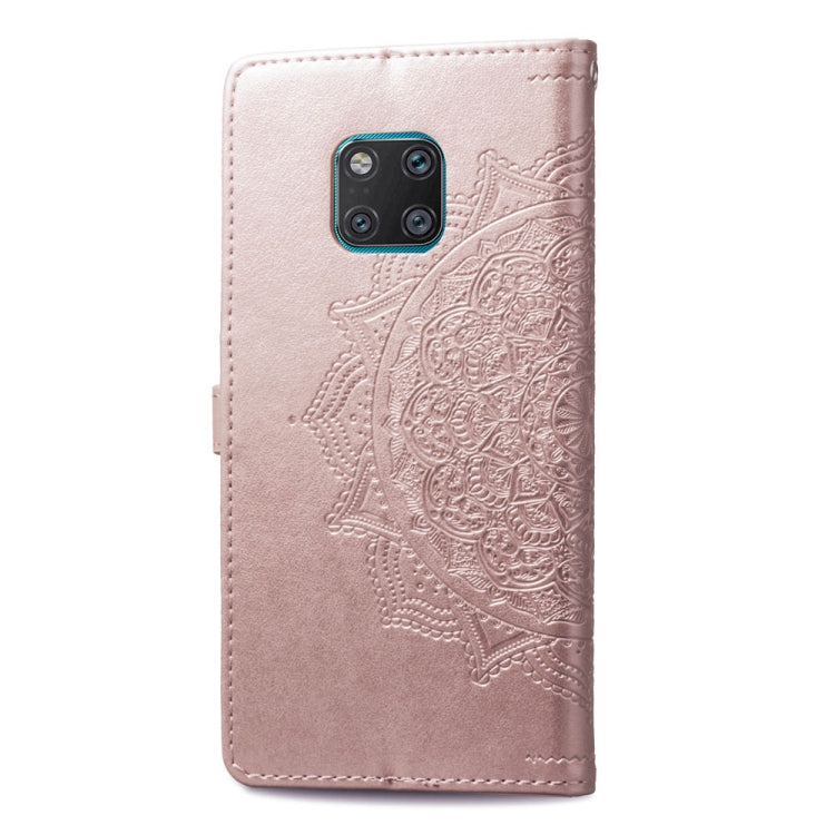 For Huawei Mate 20 Pro Halfway Mandala Embossing Pattern Horizontal Flip Leather Case with Holder & Card Slots & Wallet & Lanyard