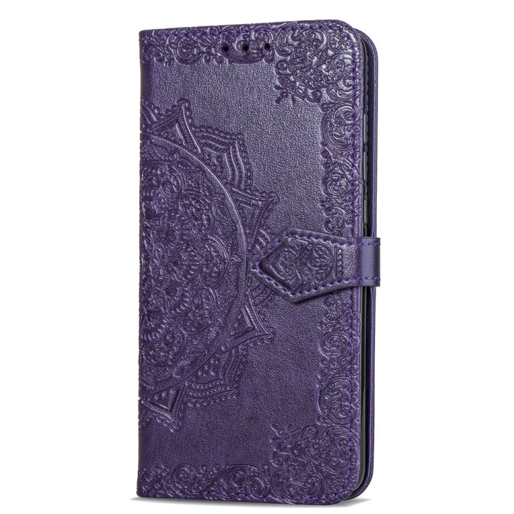 For Huawei Mate 20 Pro Halfway Mandala Embossing Pattern Horizontal Flip Leather Case with Holder & Card Slots & Wallet & Lanyard