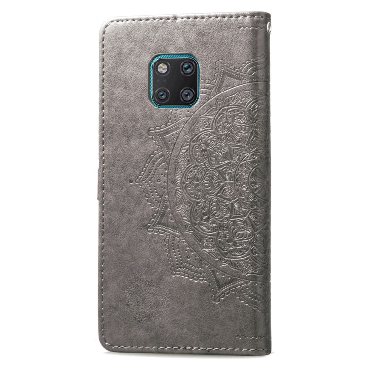 For Huawei Mate 20 Pro Halfway Mandala Embossing Pattern Horizontal Flip Leather Case with Holder & Card Slots & Wallet & Lanyard