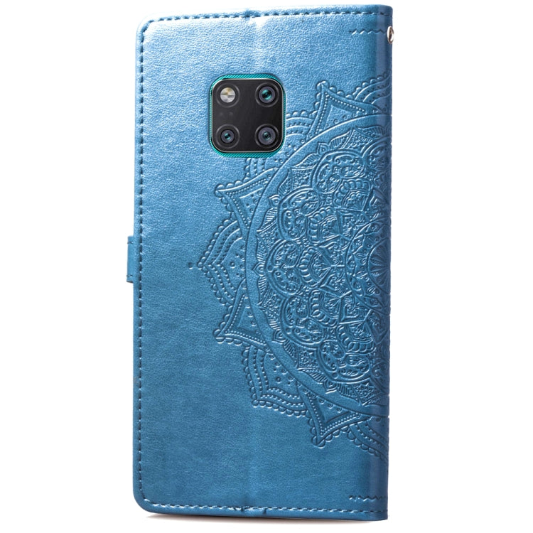 For Huawei Mate 20 Pro Halfway Mandala Embossing Pattern Horizontal Flip Leather Case with Holder & Card Slots & Wallet & Lanyard