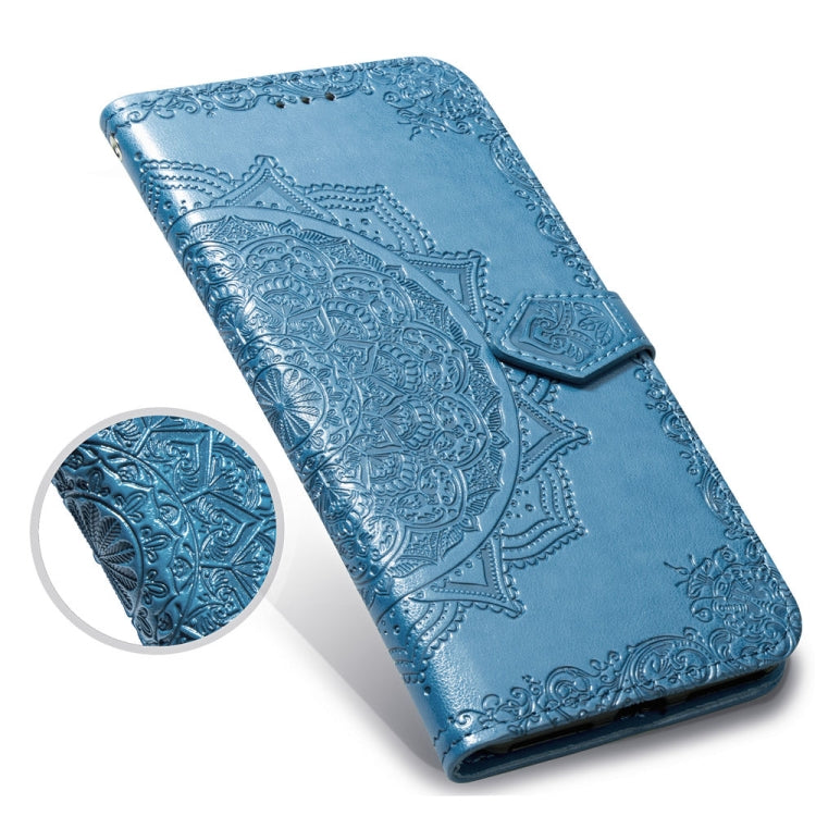 For Huawei Mate 20 Pro Halfway Mandala Embossing Pattern Horizontal Flip Leather Case with Holder & Card Slots & Wallet & Lanyard