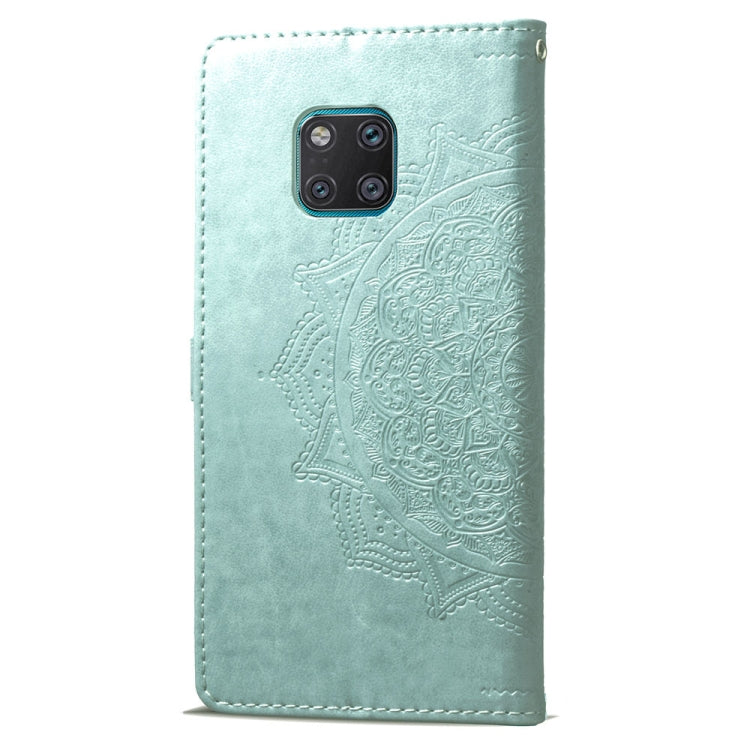 For Huawei Mate 20 Pro Halfway Mandala Embossing Pattern Horizontal Flip Leather Case with Holder & Card Slots & Wallet & Lanyard