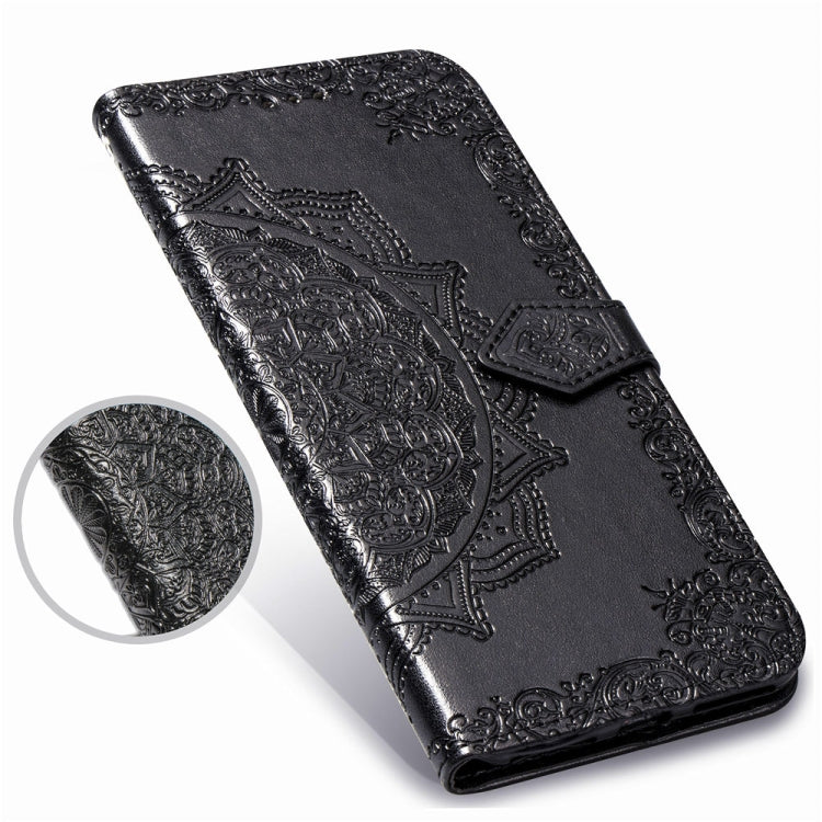 For Huawei Mate 20 Halfway Mandala Embossing Pattern Horizontal Flip Leather Case with Holder & Card Slots & Wallet & Lanyard
