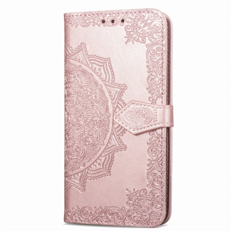 For Huawei Mate 20 Halfway Mandala Embossing Pattern Horizontal Flip Leather Case with Holder & Card Slots & Wallet & Lanyard