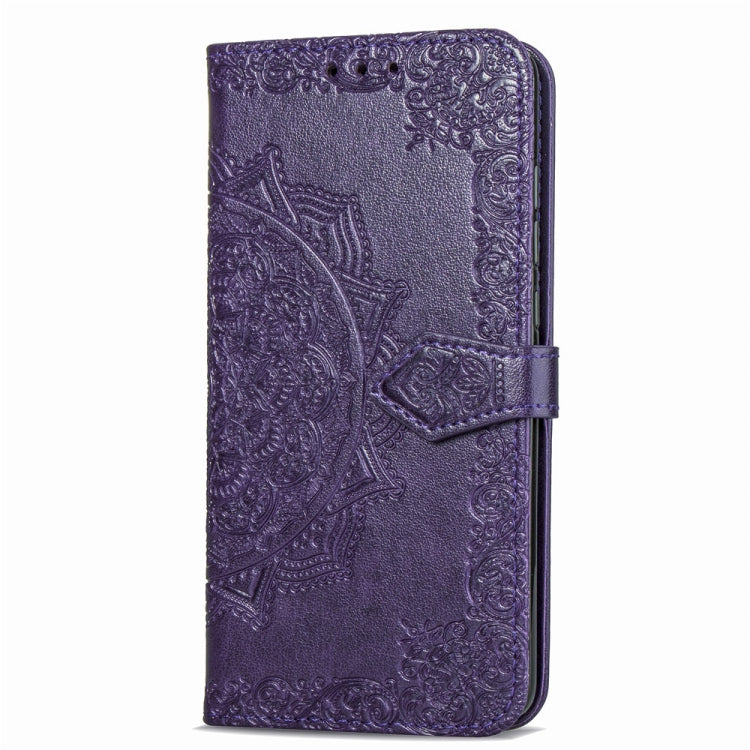For Huawei Mate 20 Halfway Mandala Embossing Pattern Horizontal Flip Leather Case with Holder & Card Slots & Wallet & Lanyard