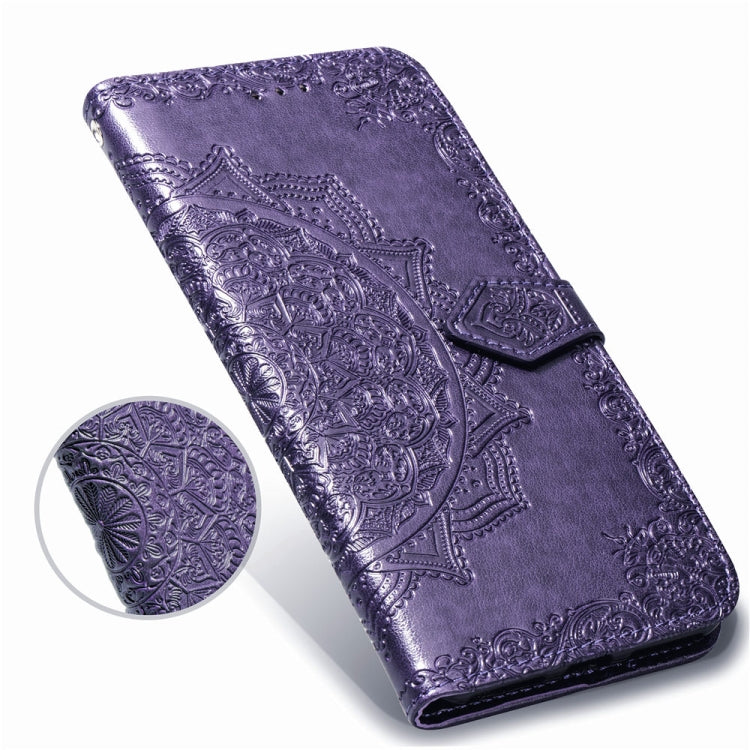 For Huawei Mate 20 Halfway Mandala Embossing Pattern Horizontal Flip Leather Case with Holder & Card Slots & Wallet & Lanyard